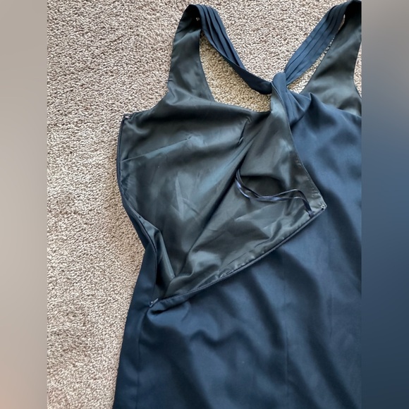 J.Crew shift dress silky dress solid blue fully lined twist knot back size 4 - Picture 8 of 9